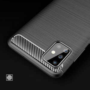 Husa telefon Samsung Galaxy A51 5G - Techsuit Carbon Silicone - Black - Img 3