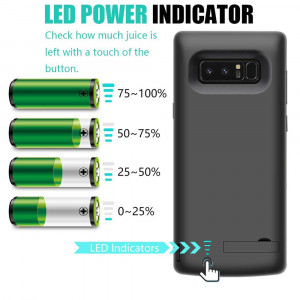 Husa telefon Samsung Galaxy Note 8 cu Baterie de 6500mAh - Techsuit Power Pro - Black - Img 3