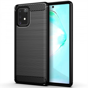 Husa telefon Samsung Galaxy S10 Lite - Techsuit Carbon Silicone - Black - Img 1