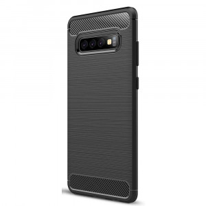Husa telefon Samsung Galaxy S10 - Techsuit Carbon Silicone - Black - Img 3