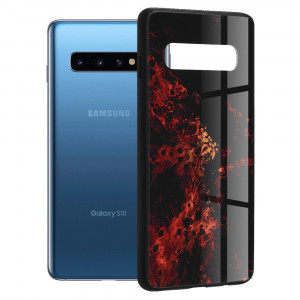 Husa telefon Samsung Galaxy S10 - Techsuit Glaze Series - Red Nebula