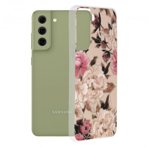 Husa telefon Samsung Galaxy S21 FE 5G - Techsuit Marble Series - Mary Berry Nude - Img 1