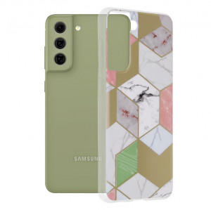 Husa telefon Samsung Galaxy S21 FE 5G - Techsuit Marble Series - Purple Hex - Img 1