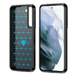 Husa telefon Samsung Galaxy S22 Plus 5G - Techsuit Carbon Silicone - Black - Img 2