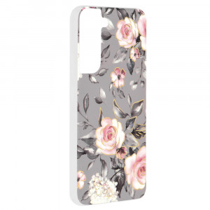 Husa telefon Samsung Galaxy S22 Plus 5G - Techsuit Marble Series - Bloom of Ruth Gray - Img 2