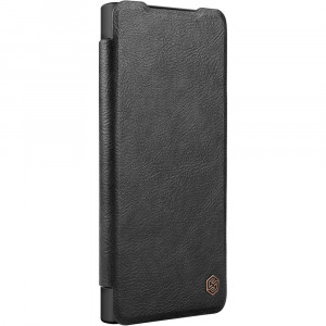 Husa telefon Samsung Galaxy S22 Ultra 5G - Nillkin QIN Leather Pro Case - Black - Img 3