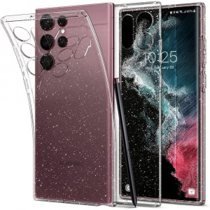 Husa telefon Samsung Galaxy S22 Ultra 5G - Spigen Liquid Crystal Glitter - Crystal Quartz - Img 1