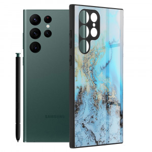 Husa telefon Samsung Galaxy S22 Ultra 5G - Techsuit Glaze Series - Blue Ocean - Img 1
