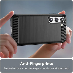Husa telefon Samsung Galaxy S23 - Techsuit Carbon Silicone - Black - Img 4