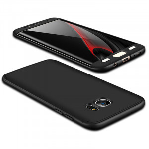 Husa telefon Samsung Galaxy S7 Edge + Folie - GKK 360 - Black - Img 2