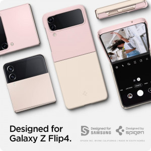 Husa telefon Samsung Galaxy Z Flip4 - Spigen Air Skin - Cotton Pink - Img 2