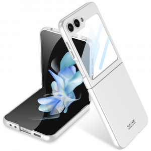 Husa telefon Samsung Galaxy Z Flip5 + Folie - GKK 360 - Silver - Img 1
