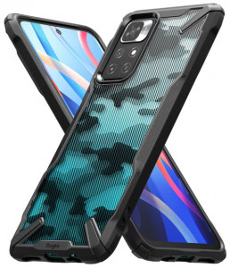 Husa telefon Xiaomi Poco M4 Pro 5G - Ringke Fusion X Design - Camo Black - Img 2