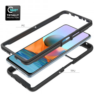 Husa telefon Xiaomi Redmi Note 10 4G / Note 10S / Poco M5s + Folie - Techsuit Defense360 Pro - Black - Img 2