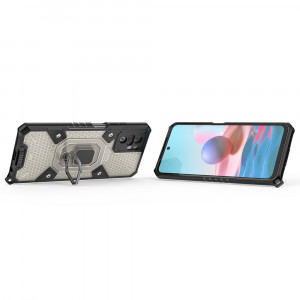 Husa telefon Xiaomi Redmi Note 10 4G / Note 10S / Poco M5s - Techsuit Honeycomb Armor - Black - Img 2