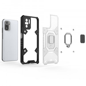 Husa telefon Xiaomi Redmi Note 10 4G / Note 10S / Poco M5s - Techsuit Honeycomb Armor - Rose-Violet - Img 3
