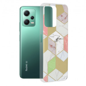Husa telefon Xiaomi Redmi Note 12 5G / Poco X5 - Techsuit Marble Series - Purple Hex - Img 1