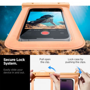 Husa universala pentru telefon - Spigen Waterproof Case A601 - Apicot - Img 3