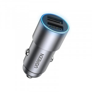 Incarcator Auto 2xUSB-A, 24W, 4.8A - Ugreen (50592) - Gray - Img 1