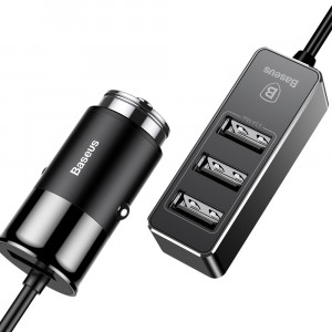 Incarcator auto 4xUSB 5.5A - Baseus Enjoy Together (CCTON-01) - Black - Img 2