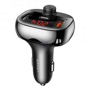 Incarcator Auto cu Modulator FM 2xUSB, Type-C 50W - USAMS C25 (US-CC143) - Black - Img 1