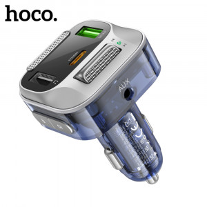 Incarcator Auto cu Modulator FM PD30W + USB QC3.0 - Hoco (E75) - Dark Blue - Img 3