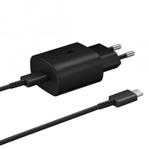 Incarcator Priza Fast Charging, PD 25W, cablu Type-C la Type-C 3A - Samsung (EP-TA800XBEGWW) - Black (Blister Packing) - Img 2