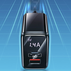 Incarcator Priza Type-C PD 20W, USB QC3.0 - USAMS US-CC133 (T40) - Black - Img 2
