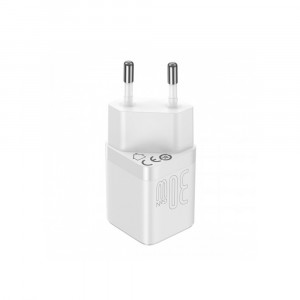 Incarcator Priza Type-C PD30W, 3A - Baseus GaN3 (CCGN010102) - White - Img 2