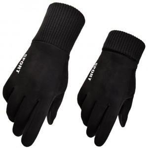 Manusi Touchscreen - Techsuit Suede (ST0009) - Black - Img 3