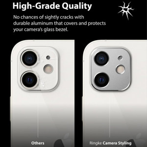 Protectie Camera pentru iPhone 12 mini - Ringke Camera Styling - Silver - Img 4