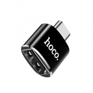 Adaptor OTG USB-A la Type-C 480Mbps - Hoco (UA5) - Black - Img 1