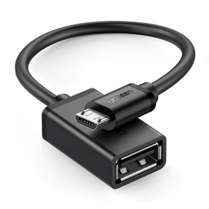 Adaptor USB to Micro-USB 480Mbps, 15cm - Ugreen (10396) - Black - Img 1