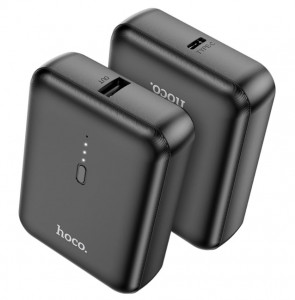 Baterie Externa USB cu Lumini LED 2A, 5000mAh - Hoco (J96) - Black - Img 1
