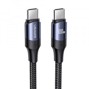 Cablu de Date Type-C la Type-C 100W, PD, Fast Charge, 1.2m - USAMS U71 (US-SJ524) - Black - Img 1