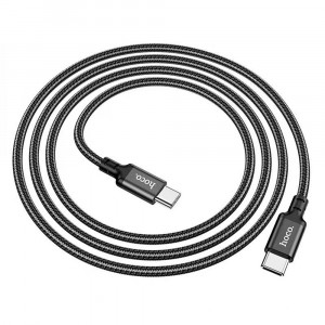 Cablu de Date Type-C la Type-C 60W, 3A, 1m - Hoco Double (X14) - Black - Img 4