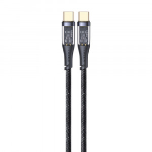 Cablu de Date Type-C la Type-C PD, 100W, 1.2m - USAMS Icy Series (US-SJ574) - Black - Img 2