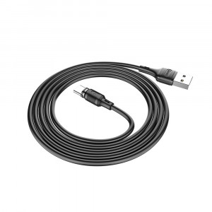 Cablu de Incarcare Magnetic USB-A la Type-C 12W, 2.4A, 1m - Hoco Sereno (X52) - Black - Img 4