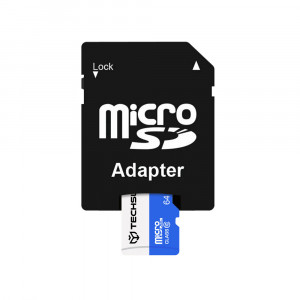 Card de Memorie MicroSDXC 64GB + Adaptor - Techsuit - Black - Img 4