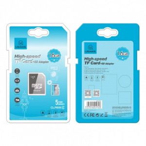 Card de Memorie TF 16GB + Adaptor - USAMS High Speed (US-ZB117) - Black - Img 2