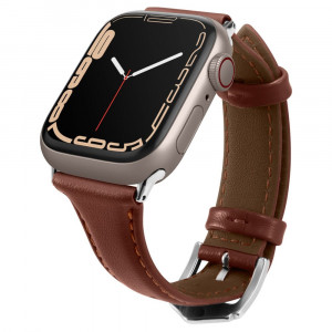 Curea pentru Apple Watch 1 / 2 / 3 / 4 / 5 / 6 / 7 / 8 / SE / SE 2 (38 / 40 / 41 mm) - Spigen Cyrill Kajuk - Chestnut - Img 4