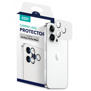Folie Camera pentru iPhone 14 Pro / iPhone 14 Pro Max - ESR Lens Protector Tempered Glass - Black - Img 1