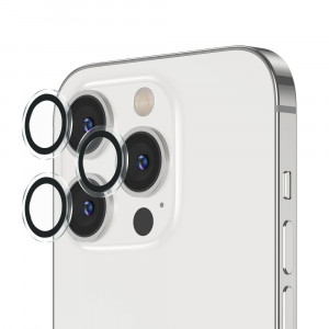 Folie Camera pentru iPhone 14 Pro / iPhone 14 Pro Max - ESR Lens Protector Tempered Glass - Black - Img 2