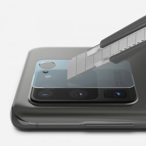 Folie Camera pentru Samsung Galaxy S20 Ultra 4G / S20 Ultra 5G (set 3) - Ringke IDGL - Clear - Img 3