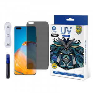 Folie protectie telefon Huawei P40 Pro / P40 Pro Plus - Lito 3D UV Glass - Privacy - Img 1
