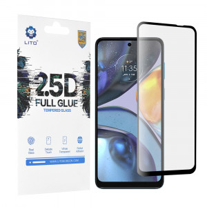 Folie protectie telefon Motorola Moto G22 - Lito 2.5D FullGlue Glass - Black - Img 1