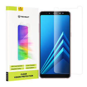Folie protectie telefon Samsung Galaxy A8 Plus 2018 - Techsuit Clear Vision Glass - Transparent - Img 1
