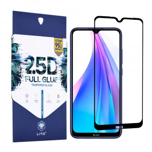 Folie protectie telefon Xiaomi Redmi Note 8T - Lito 2.5D FullGlue Glass - Black - Img 1