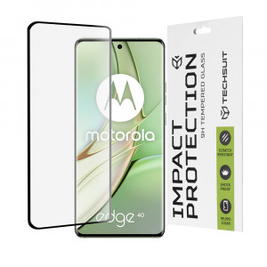 Folie telefon Motorola Edge 40 - Techsuit 111D Full Cover / Full Glue Glass / 3D Curved Screen - Black - Img 1