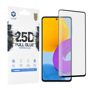 Folie telefon Samsung Galaxy M52 5G - Lito 2.5D FullGlue Glass - Black - Img 1
